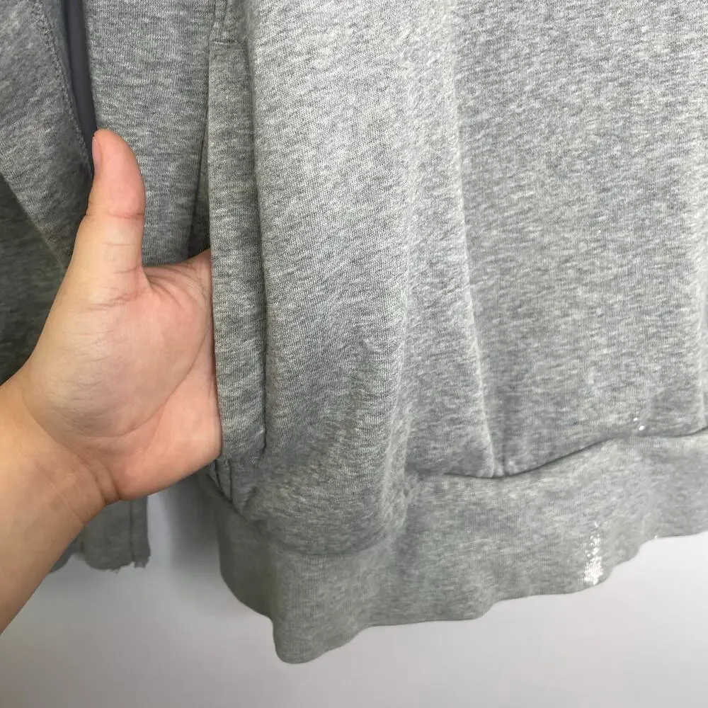 Jordan gray hoodie pullover sweatshirt size Large *flawed distressed